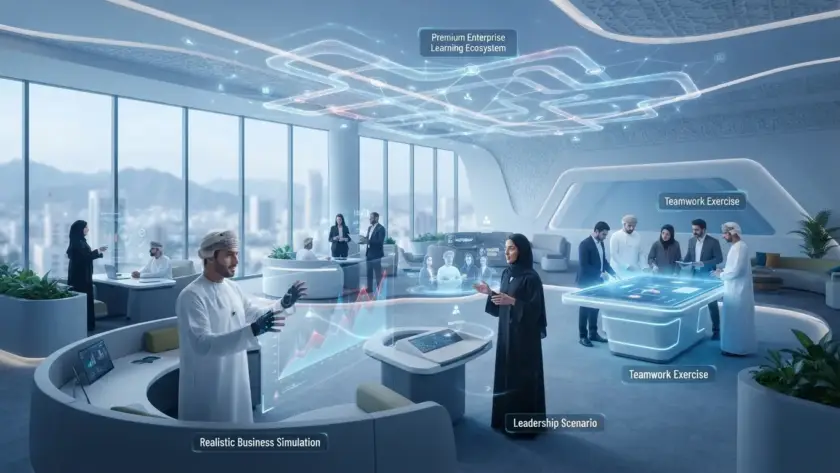 Immersive VR training simulation for workforce safety and skills in Oman.