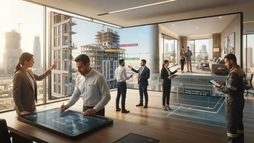 BIM model connected to an immersive digital twin for a construction project in Egypt