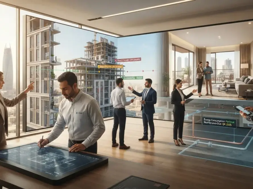 BIM model connected to an immersive digital twin for a construction project in Egypt