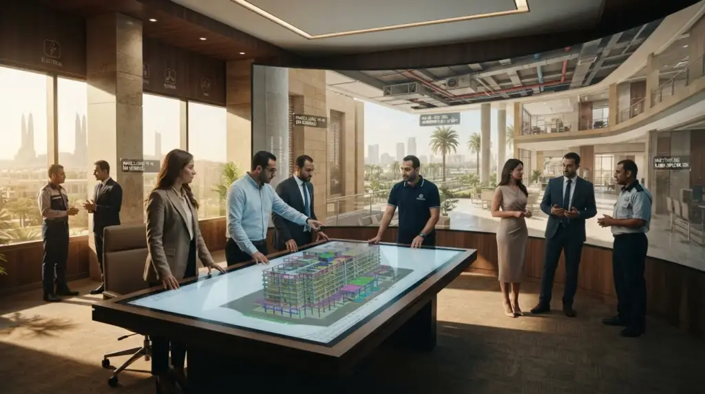 BIM model connected to an immersive digital twin for a construction project in Egypt