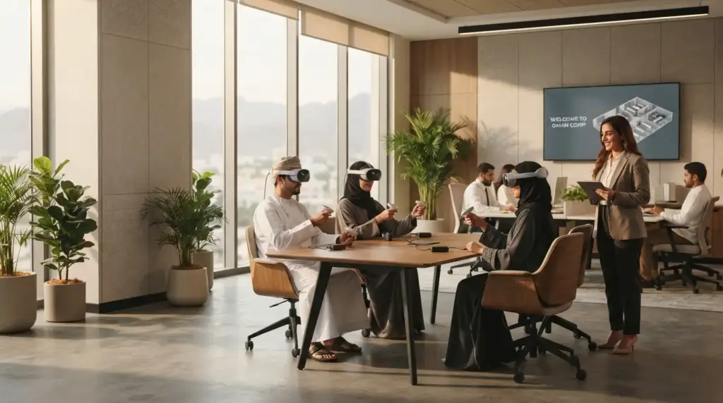 Immersive VR training simulation for workforce safety and skills in Oman. 
